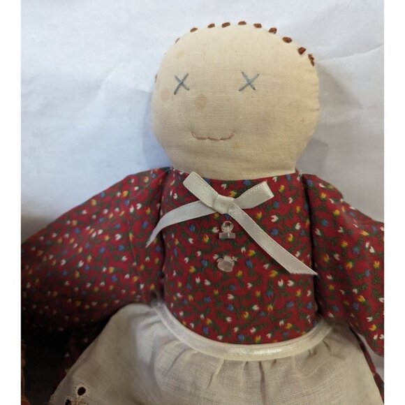 vintage Folk Art Dorothy Rag Doll Handmade Primitive Doll Embroidered lot of 2 1 - Picture 3 of 8